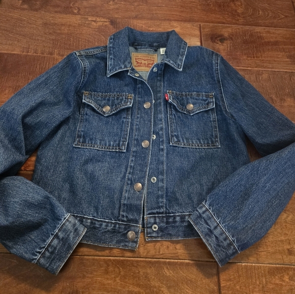 Levi's® PremiumFeatherweight‎ Trucker Jacket Denim Jacket small - Picture 1 of 3